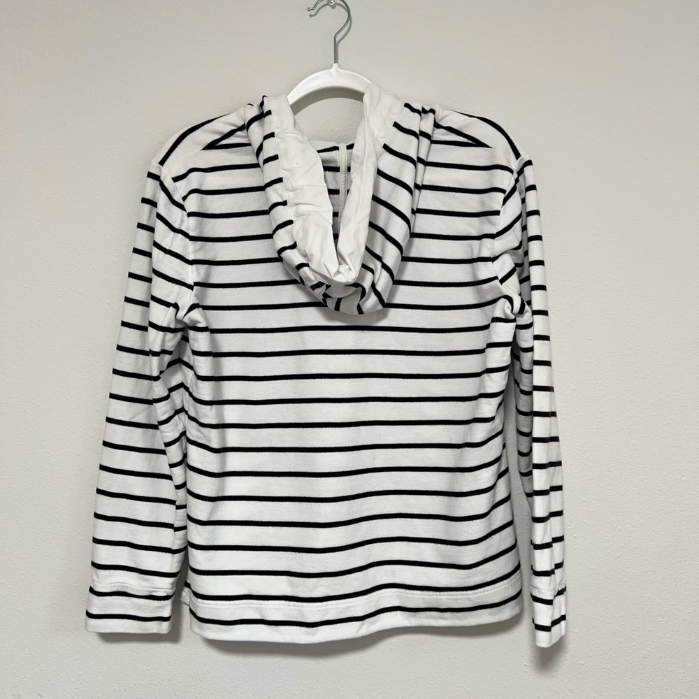 Ralph Lauren White & Black Striped Hooded Pullover - Picture 3 of 13